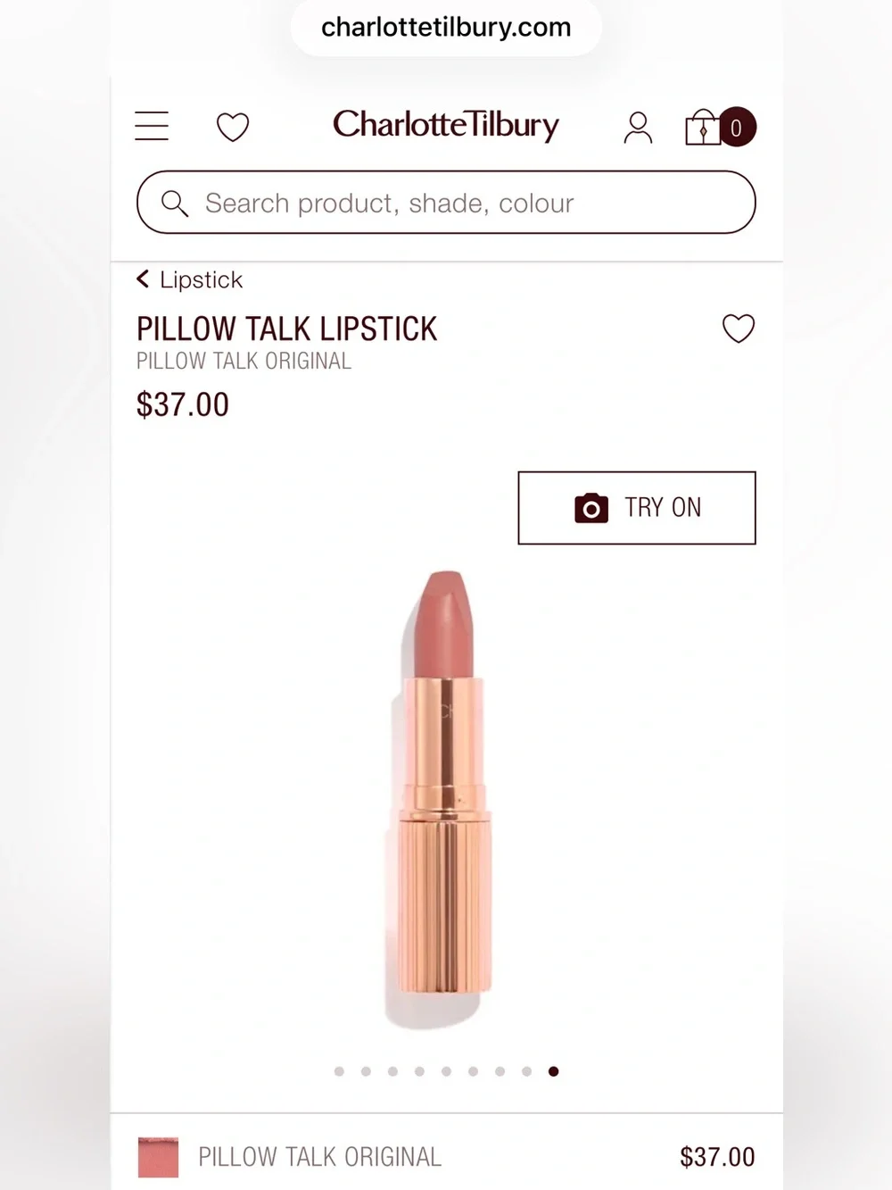 Charlotte Tilbury NEW! Pillow Talk Matte Revolution Lipstick